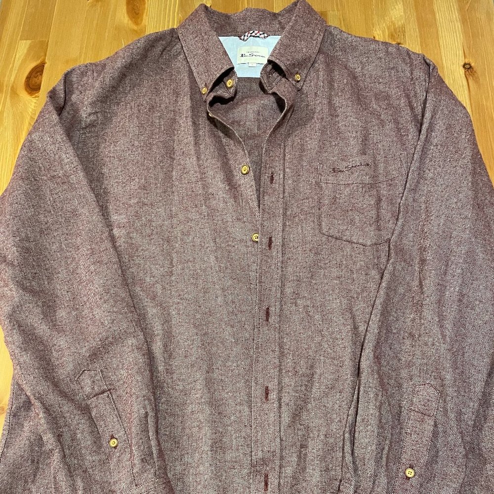 Ben Sherman Large Shirt Burgandy